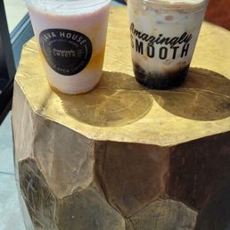 Blackberry Mango smoothie and Honeybaby signature drink