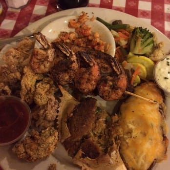 Mulate's - Mulates Cajun Seafood Platter! Oh that stuffed crab! Abita Turbodog spotted in upper left! That's not a soda! - Cajun/Creole Near Me - New Orleans, Louisiana Mulate's - Mulates Cajun Seafood Platter! Oh that stuffed crab! Abita Turbodog spotted in upper left! That's not a soda! - Cajun/Creole Near Me - New Orleans, Louisiana
