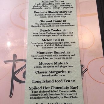 Rosine's Restaurant - Drinks - American Near Me - Monterey, California Rosine's Restaurant - Drinks - American Near Me - Monterey, California