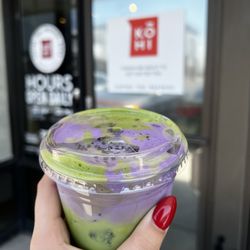 KOHI Coffee and Pastries - Ube matcha.