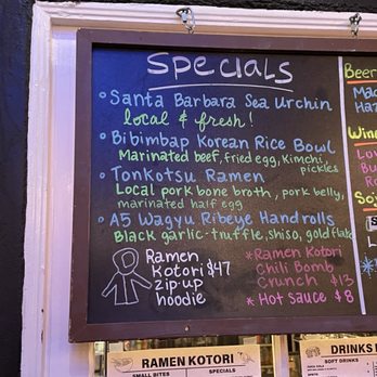 Ramen Kotori - Menu - Ramen Near Me - Solvang, California Ramen Kotori - Menu - Ramen Near Me - Solvang, California