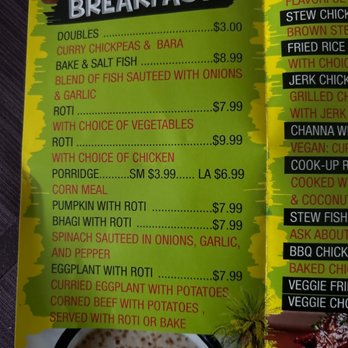 A &J Caribbean Taste -  the breakfast menu - Caribbean Near Me - Newark, New Jersey
