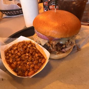 JD'S BBQ - Beans and pulled pork sandwich - Barbeque Near Me - Dickinson, North Dakota JD'S BBQ - Beans and pulled pork sandwich - Barbeque Near Me - Dickinson, North Dakota