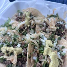 Carne asada mini tacos
