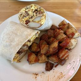 Breakfast burrito with red potatoes Breakfast burrito with red potatoes