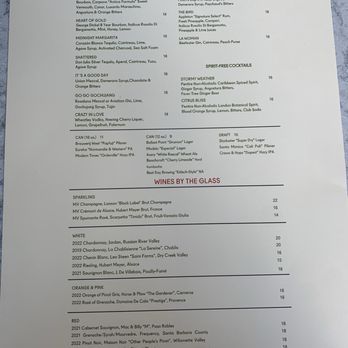 Openaire - Drinks menu - New American Near Me - Los Angeles, California Openaire - Drinks menu - New American Near Me - Los Angeles, California