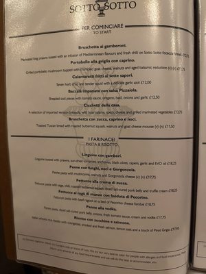 Menu photo 3 Sotto Sotto Bath, BAS