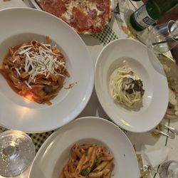 Osteria del Pegno - Black truffle pasta, penne pasta, tagliatelle pasta, salami/sausage pizza