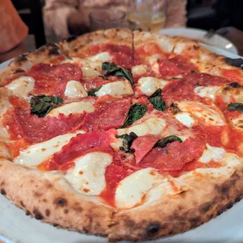 Foretti's - Margherita Pizza w/ Spicy Soppressata - Italian Near Me - Corona Del Mar, California