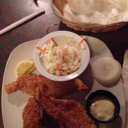 Point Of View Restaurant And Oyster Bar - Catfish dinner with cole slaw