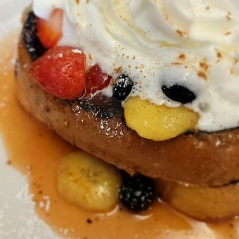 The Worker Bee Cafe - French toast with caramelized fruits and whipped cream! Delish! - Breakfast & Brunch Near Me - Carpinteria, California The Worker Bee Cafe - French toast with caramelized fruits and whipped cream! Delish! - Breakfast & Brunch Near Me - Carpinteria, California