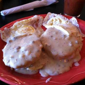 Art’s Place - Biscuits & Gravy w/ eggs (1/3 of "Art's Big Breakfast") - American Near Me - Kitty Hawk, North Carolina