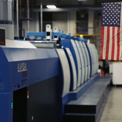 Cedar Graphics - UV Offset Printing with our KBA Eight Color Press