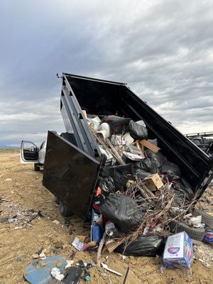 Simple dump - This customer had a build up of trash from a renter that had been evicted. So we came in and cleaned up what remained. Simple dump - This customer had a build up of trash from a renter that had been evicted. So we came in and cleaned up what remained.