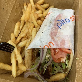 Pita Station - Pork Gyro Pita - Mediterranean Near Me - Manhasset, New York Pita Station - Pork Gyro Pita - Mediterranean Near Me - Manhasset, New York