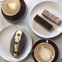 Sweet Painted Lady Cafe - Donut, peanut butter bar and flat whites. Everything was a win - especially the coffee