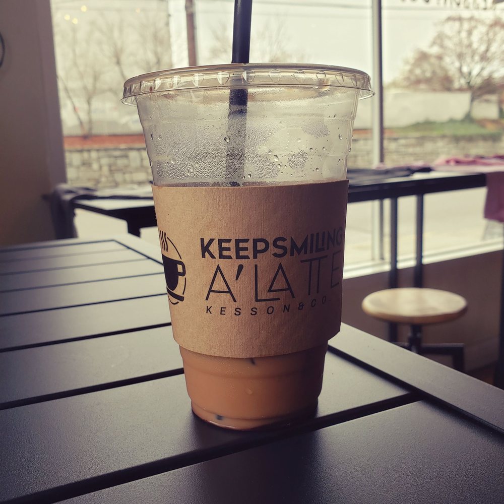 Iced Almond Milk Peppermint Mocha.