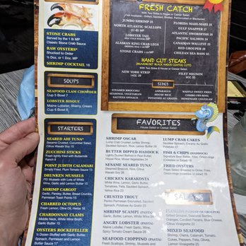 Mr Big Fish - Menu plus they have specials - Seafood Near Me - Naples, Florida