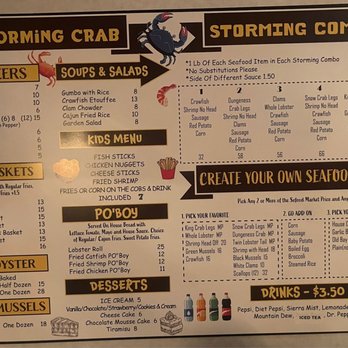 Storming Crab - Menu - Seafood Near Me - Henderson, Nevada