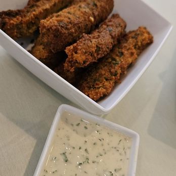 Tete’s Kitchen - Falafal Fries w/dipping sauce... Delicious!! - Mediterranean Near Me - Clovis, California