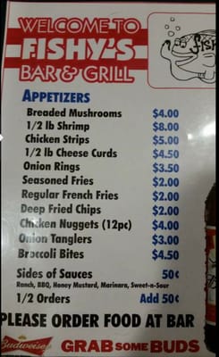 Menu photo 4 Fishy's Bar & Grill La Valle, WI Menu photo 4 Fishy's Bar & Grill La Valle, WI