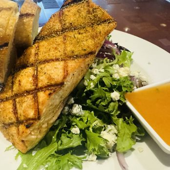 Manderes - Steak Salad but subbed Salmon! Great portion :) - Bars Near Me - Folsom, California