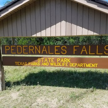 Pedernales Falls State Park - Sign at main entry off main road - Parks Near Me - Johnson City, Texas