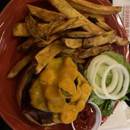 Jalapeño Bacon Burger with added onions. Jalapeño Bacon Burger with added onions.