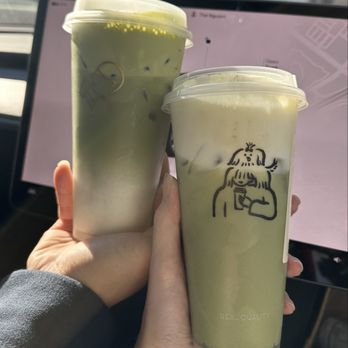 Heytea - Matcha Zen (left) and Cloud Matcha (right). - Bubble Tea Near Me - Irvine, California Heytea - Matcha Zen (left) and Cloud Matcha (right). - Bubble Tea Near Me - Irvine, California
