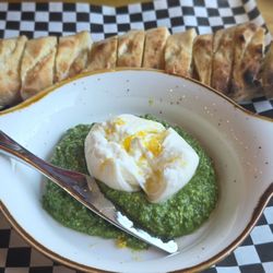 Burrata and bread