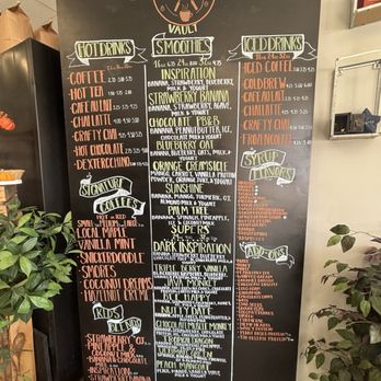 Dexters Smoothie Coffee Vault - Menu - Coffee & Tea Near Me - Norwich, Connecticut