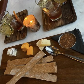 ALMA - Cheese board with homemade crackers and mostarda...old fashioned cocktail flights. - Bars Near Me - Chicago, Illinois