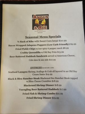 Menu photo 6 Angus & Ale Berkeley Springs, WV