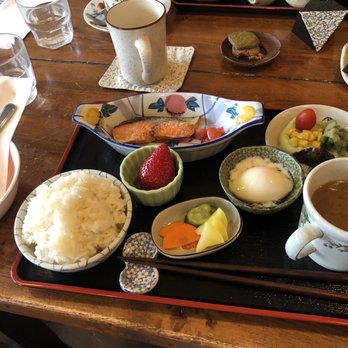 Yama Cafe - Breakfast set with Salmon - Cafes Near Me - Vancouver, British Columbia