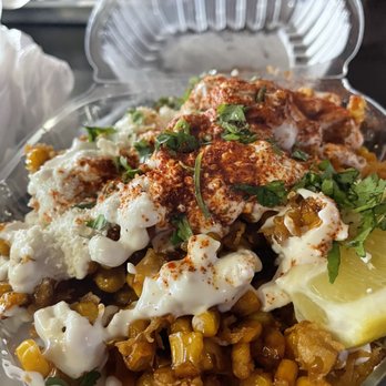 ABVE The Basics - Elote with an extra crunch! Bomb! - New Mexican Cuisine Near Me - San Jose, California