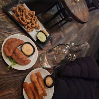 Bar Dalia - Calamari  Beef empanada  Yucca fries - Tapas/Small Plates Near Me - Astoria, New York