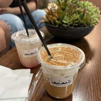 Baba's Coffee Corner - Knafeh latte & Pomegranate refresher. - Coffee & Tea Near Me - Orange, California