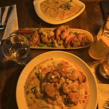 Yeiboh Kitchen - Top: lobster mashed potatoes  Middle: Garlic Black Pepper Shrimp  Bottom: Shrimp n' Grits w/ Andouille sausage - New American Near Me - Baltimore, Maryland
