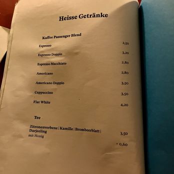 Trio - Hot drinks menu October 2024 - German Near Me - Berlin, BE