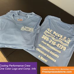 Fresh Pressed Shirts - Performance T-shirts. One Color Print