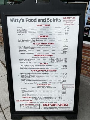 Menu photo 5 Kitty's Food And Spirits Tillamook, OR
