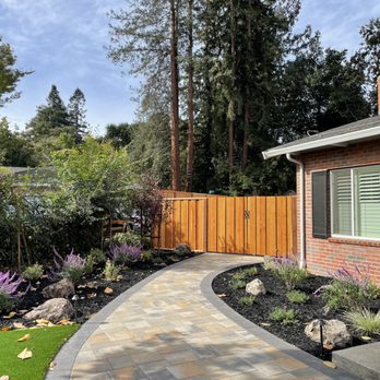 Sunrise Garden Design - Fence and walkway to ADU - Landscaping Near Me