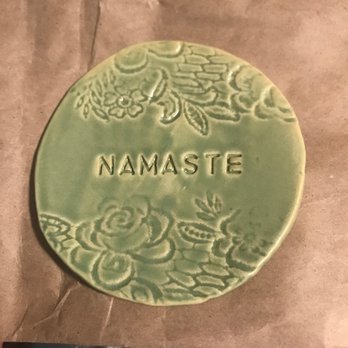Black Raven Pottery - Cool namaste plate for present for my friend - Arts & Crafts Near Me - East Aurora, New York Black Raven Pottery - Cool namaste plate for present for my friend - Arts & Crafts Near Me - East Aurora, New York