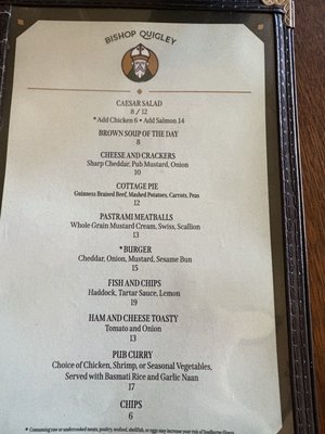 Menu photo 4 Bishop Quigley Tulsa, OK