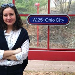 RTA - W25 Ohio City Station - Saw a patriotic photo op, couldn't pass it up! Lol