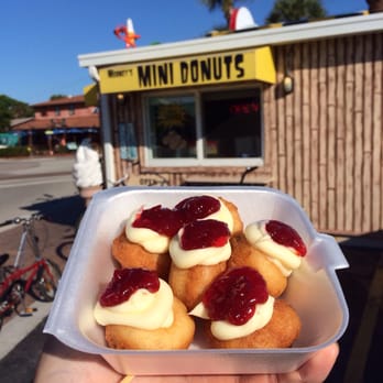 Meaney's Mini Donuts - Strawberry cheesecake mini donuts! - Donuts Near Me - Sarasota, Florida
