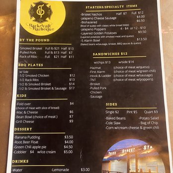 Backdraft Barbeque - Full menu - Barbeque Near Me - Roswell, New Mexico