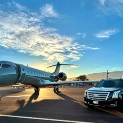 Maui Town Car - What pairs best with a private jet?  Why a Maui Town Car Escalade of course!