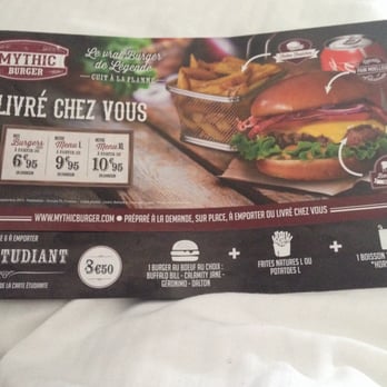 Mythic Burger - Flyer - Burgers Near Me - Colomiers, 31