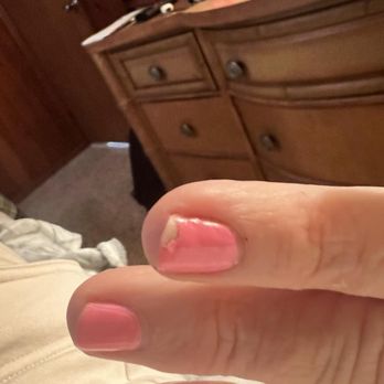 Cindy Nail Spa - Chipped & ruined 56 hrs after paying over $80 for mani/pedi & paying extra for "long lasting 2 wk polish". 22 of those 56 hrs were sleeping - Nail Salons Near Me - Los Angeles, California Cindy Nail Spa - Chipped & ruined 56 hrs after paying over $80 for mani/pedi & paying extra for "long lasting 2 wk polish". 22 of those 56 hrs were sleeping - Nail Salons Near Me - Los Angeles, California